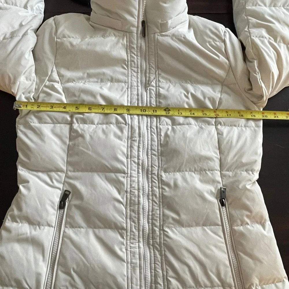 Lauren Ralph Lauren Women's Puffer‎ Coat Cream Full Zip Mid Length Size S